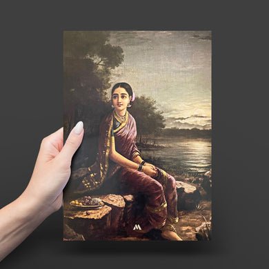 Radha In The Moonlight [Raja Ravi Varma]1890 Art-Poster