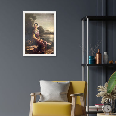 Radha In The Moonlight [Raja Ravi Varma]1890 Art-Poster