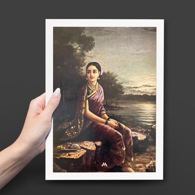 Radha In The Moonlight [Raja Ravi Varma]1890 Art-Poster