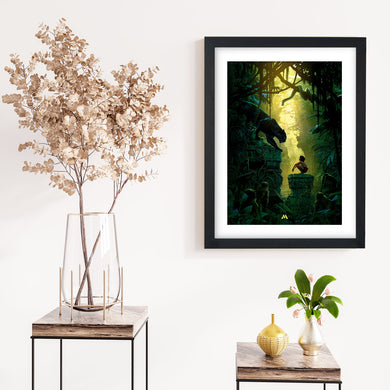 The Jungle Book-Mowgli and Bagheera Art-Poster