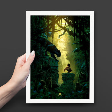 The Jungle Book-Mowgli and Bagheera Art-Poster
