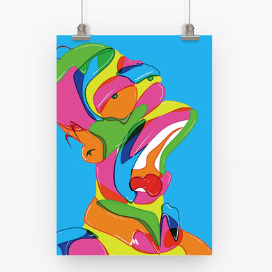 The Simpsons-Homer in Technicolour Art-Poster