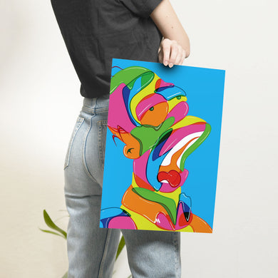 The Simpsons-Homer in Technicolour Art-Poster