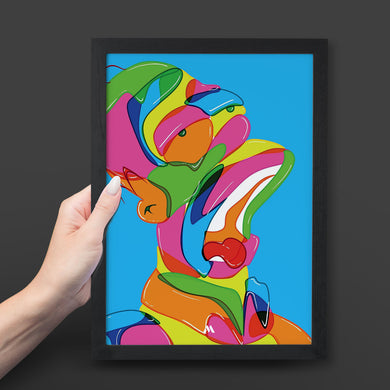 The Simpsons-Homer in Technicolour Art-Poster