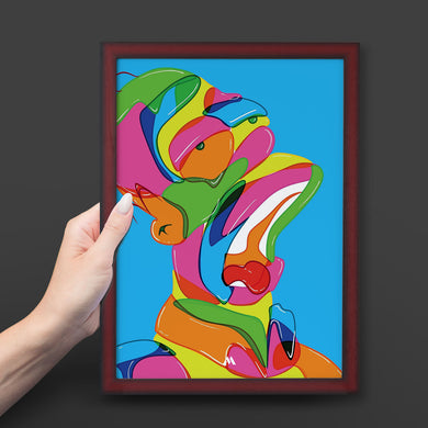 The Simpsons-Homer in Technicolour Art-Poster