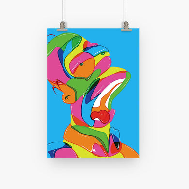 The Simpsons-Homer in Technicolour Art-Poster