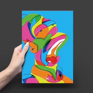 The Simpsons-Homer in Technicolour Art-Poster