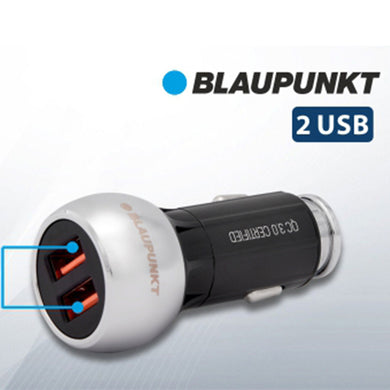 Blaupunkt Velocity Dual USB Quick Charger with Micro USB Cable included
