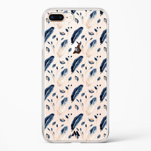 Painted Willow Bird Feathers Crystal Clear Transparent Case-(Apple)