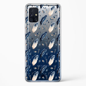 Painted Willow Bird Feathers Crystal Clear Transparent Case-(Samsung)