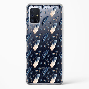 Painted Willow Bird Feathers Crystal Clear Transparent Case-(Samsung)