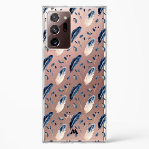 Painted Willow Bird Feathers Crystal Clear Transparent Case-(Samsung)