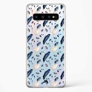 Painted Willow Bird Feathers Crystal Clear Transparent Case-(Samsung)