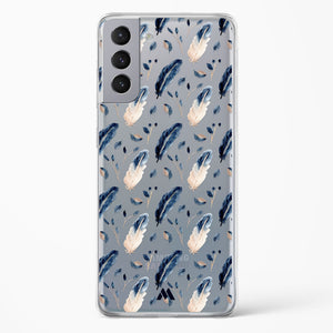 Painted Willow Bird Feathers Crystal Clear Transparent Case-(Samsung)