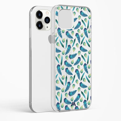 Hummingbird Feathers Crystal Clear Transparent Case-(Apple)