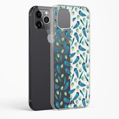 Hummingbird Feathers Crystal Clear Transparent Case-(Apple)