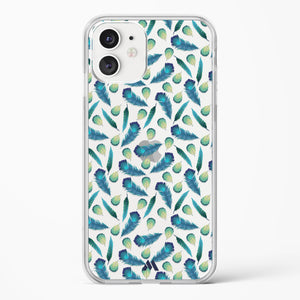 Hummingbird Feathers Crystal Clear Transparent Case-(Apple)