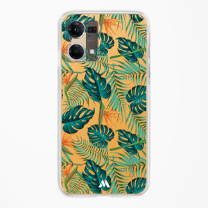 Jungle Leaves Crystal Clear Transparent Case-(Oppo)