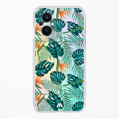 Jungle Leaves Crystal Clear Transparent Case-(Oppo)