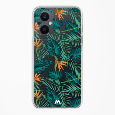 Jungle Leaves Crystal Clear Transparent Case-(Oppo)