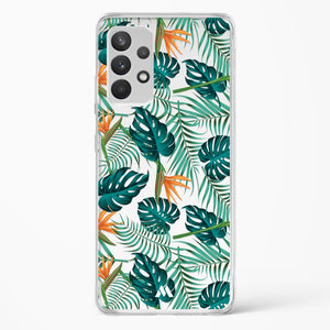 Jungle Leaves Crystal Clear Transparent Case-(Samsung)