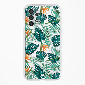 Jungle Leaves Crystal Clear Transparent Case-(Samsung)