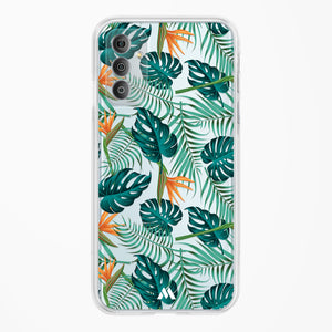 Jungle Leaves Crystal Clear Transparent Case-(Samsung)