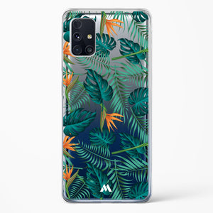 Jungle Leaves Crystal Clear Transparent Case-(Samsung)