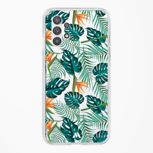 Jungle Leaves Crystal Clear Transparent Case-(Samsung)
