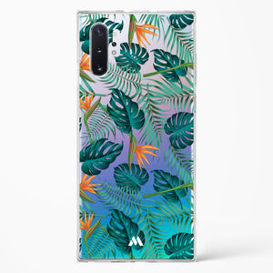 Jungle Leaves Crystal Clear Transparent Case-(Samsung)