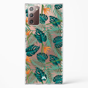 Jungle Leaves Crystal Clear Transparent Case-(Samsung)