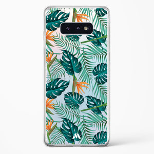 Jungle Leaves Crystal Clear Transparent Case-(Samsung)