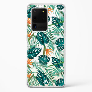 Jungle Leaves Crystal Clear Transparent Case-(Samsung)