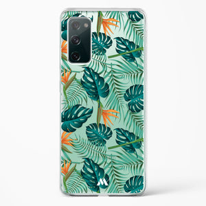 Jungle Leaves Crystal Clear Transparent Case-(Samsung)