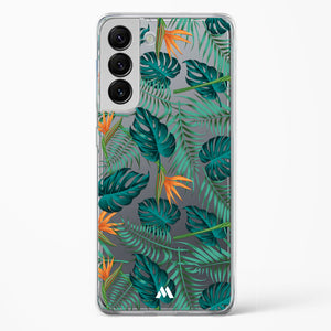 Jungle Leaves Crystal Clear Transparent Case-(Samsung)