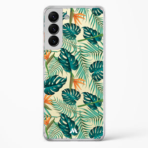Jungle Leaves Crystal Clear Transparent Case-(Samsung)