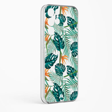 Jungle Leaves Crystal Clear Transparent Case-(Samsung)