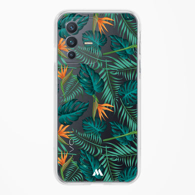 Jungle Leaves Crystal Clear Transparent Case-(Vivo)