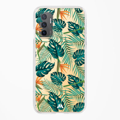Jungle Leaves Crystal Clear Transparent Case-(Vivo)