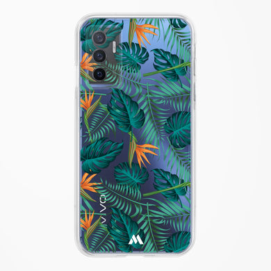 Jungle Leaves Crystal Clear Transparent Case-(Vivo)