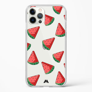 Tumbling Watermelon Crystal Clear Transparent Case-(Apple)