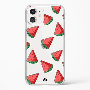 Tumbling Watermelon Crystal Clear Transparent Case-(Apple)