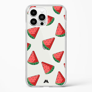 Tumbling Watermelon Crystal Clear Transparent Case-(Apple)