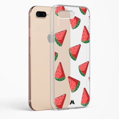 Tumbling Watermelon Crystal Clear Transparent Case-(Apple)