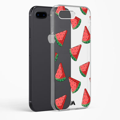 Tumbling Watermelon Crystal Clear Transparent Case-(Apple)