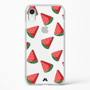 Tumbling Watermelon Crystal Clear Transparent Case-(Apple)