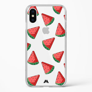 Tumbling Watermelon Crystal Clear Transparent Case-(Apple)