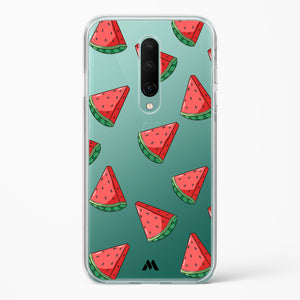 Tumbling Watermelon Crystal Clear Transparent Case-(OnePlus)