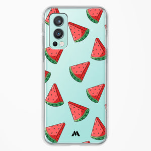 Tumbling Watermelon Crystal Clear Transparent Case-(OnePlus)
