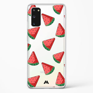 Tumbling Watermelon Crystal Clear Transparent Case-(Samsung)